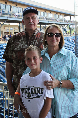 Grandpa and Grandma Klobusnik get a photo with our pitcher too.