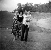 The family usually went down to visit in Tennessee during the last two weeks of July, so we figure this picture of Amma, Billy and their daughters, Carole and Debby, was taken in July 1958.