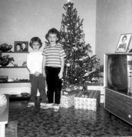 Debby and I on Christmas Day 1962.