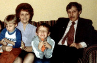 Adolph and Amma, on Easter Day, 1984 with Craigie and Chas.  (Easter 1984)