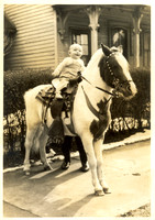 Here's a great photo of Debby, taken in 1957 when she was less than a year old.  This gentleman would bring his pony around the neighborhood, pose your child on it and snap a picture.