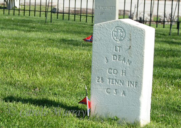 We came across many graves of Tennessee soldiers, which held particular interest to me, since my family is from that area and many of my ancestors fought in the Civil War.(April 22, 2007)© Carolyn S.