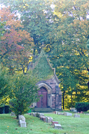 A mausoleum in Riverside Cemetery, Cleveland, Cuyahoga County, Ohio.  (October 2006)© Carolyn S. Murray 2006