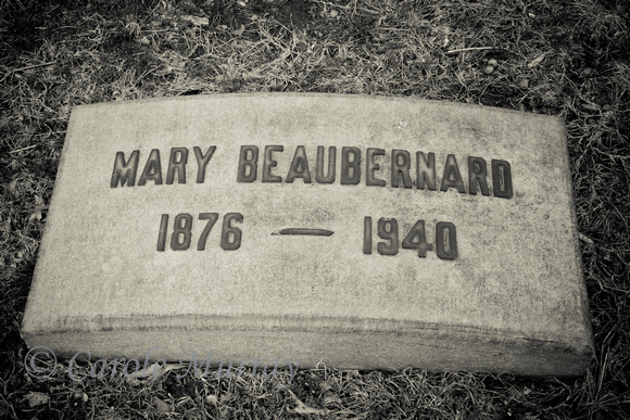 Grave of Mary BEAUBERNARD (1876 - 1940)Id#: 0018598Name: Beaubernard, MaryDate: Nov 27 1940Source: Source unknown;  Cleveland Necrology File, Reel #005.Notes: Beaubernard: Mary, 2509 Euclid Heights bl