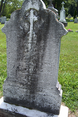 This is the grave of Ann (KEARNEY) McCARTNEY (born abt. July 1811 - January 17, 1883).  Ann was the wife of Patrick McCARTNEY.  This grave can be found in St. Anthony's Cemetery, Milan, Erie County, O