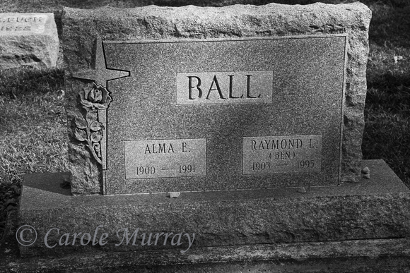 Alma Ball Raymond Ben Immaculate Conception Cemetery Bellevue Lyme Huron County Ohio