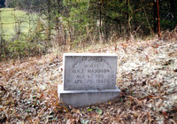 This is the grave of Alice (McMAHAN) MADDRON (January 1, 1880 - April 25, 1947), daughter of William Gulger and Harriet (ALLEN) McMAHAN, wife of Benjamin Richard MADDRON.  This grave can be found in t