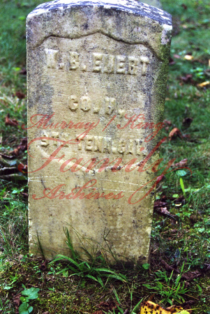 This is the grave of William Brazelton EMERT (October 15, 1841 - December 4, 1865), son of Frederick Locke and Nancy (McMAHAN) EMERT.  William served in Company H of the 9th Tennessee Calvary during t