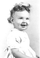 Diane Kay Merril, daughter of Ila (Vourron) and Dale Merril.  This picture was taken on her 2nd birthday (October 4, 1945)