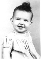 Lynne Joyce Merril, daughter of Ila (Vourron) and Dale Merril.  This picture was taken on her 1st birthday (October 29, 1945)