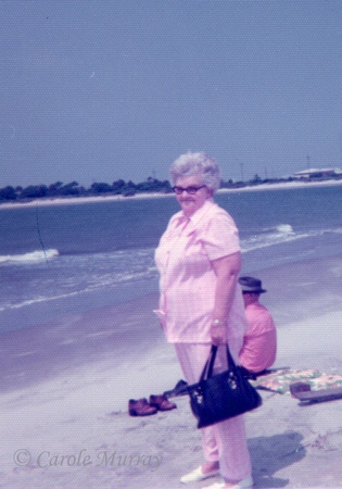 1975:  Beulah and Orville Maddron enjoying the beach in May, 1975