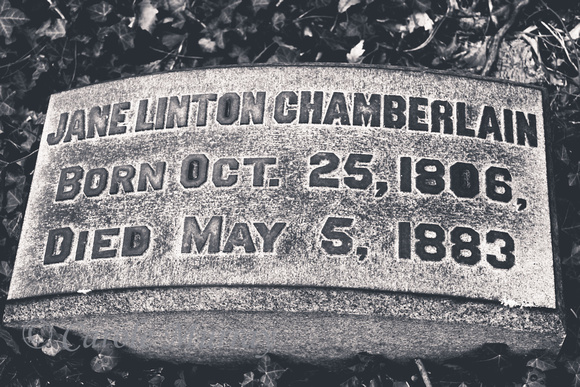 This is the grave of Jane LINTON CHAMBERLAIN (October 25, 1806 - May 5, 1883).