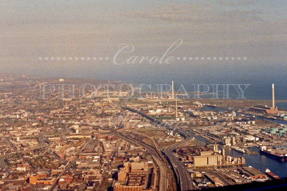 View of Toronto from the CN Tower, circa 1986.  (October 1986)