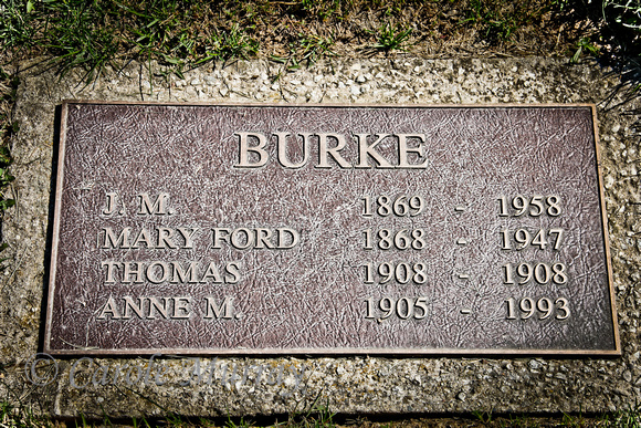 St. Mary's Catholic Cemetery Wakeman Huron County Ohio Burke Mary Ford Thomas Anne