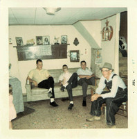 1967:  the back wall of the living room, and you can see a little of the staircase upstairs