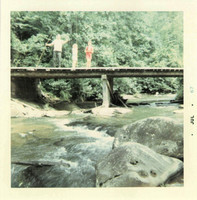 1967:  the bridge over Dunn's Creek -- which was still wood at that time