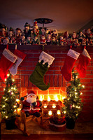 Fireplace Home Christmas Santa Collection
