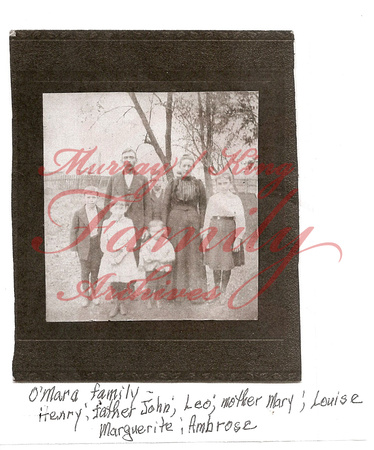 Early 1900s:  Mary Ann McCartney and John O'Mara family
