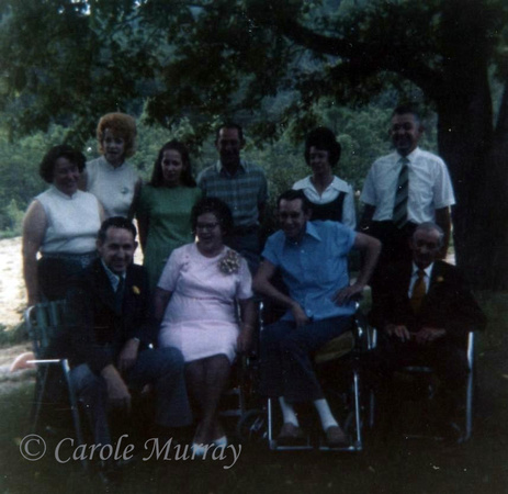 Billy on hand to celebrate his parents' 50th wedding anniversary, with (standing from left to right) siblings Charlotte, Eva, Rue, Dee, Janice, Arthur; and (sitting from left to right) Mom, brother Ja