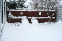 And here's our lovely snowbound patio!  (February 14, 2007)© Carolyn S. Murray 2007