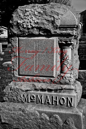 This is the McMahon Monument which can be found in the Immaculate Conception Catholic Cemetery.