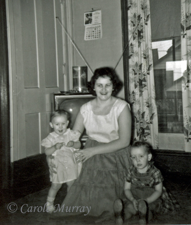 Amma with Debby and Carole in February, 1959.
