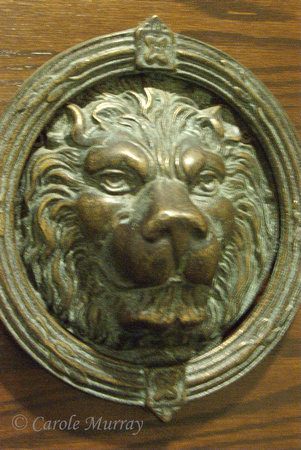 A door knocker on a suite in the Terminal Tower.© Carolyn S. Murray 2006