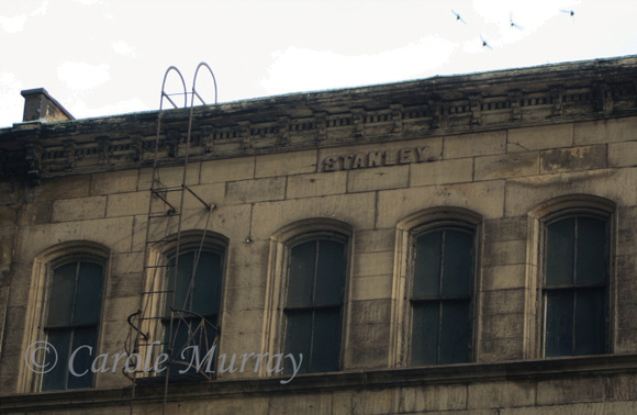 The Stanley Block building, which is an abandoned building just off of Public Square in downtown Cleveland.  At one time it was probably a beautiful, impressive structure.  (Notice the birds that flew