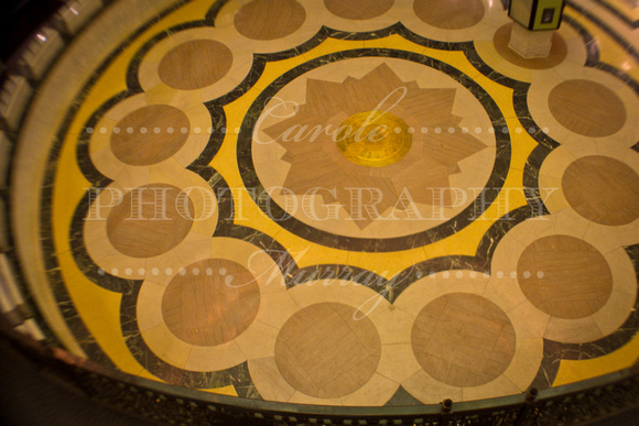 This is a view of the floor of the rotunda, viewed from the third level.