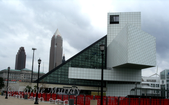 The Rock and Roll Hall of Fame in downtown Cleveland (home of Rock 'n Roll!) which was designed by I. M. Pei.© Carolyn S. Murray 2007