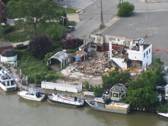 Jim's Steak House in the Flats of Cleveland is coming down.  :-((June 14, 2011)© Carolyn S. Murray 2011