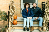 Larry and I at our first house, which was all decorated for Halloween.  (October 1988)© Carolyn S. Murray 1988