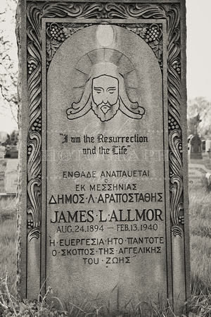 ST. THEODOSIUS CEMETERY / ALLMORThis is the grave of James L. Allmor (1894 - 1940)Id#: 0003911Name: Allmor, JamesDate: Feb 16 1940Source: Source unknown;  Cleveland Necrology File, Reel #002.Notes: Al