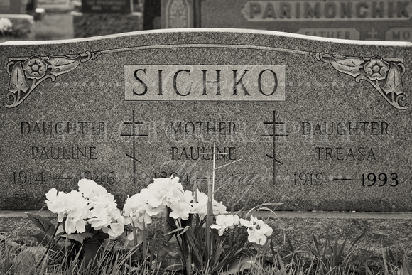 ST. THEODOSIUS CEMETERY / SICHKOThis is the grave of Pauline Sichko and her daughters Pauline and Treasa.Id#: 0722058Name: Sichko, PaulineDate: Sep 22 1972Source: Cleveland Press;  Cleveland Necrology