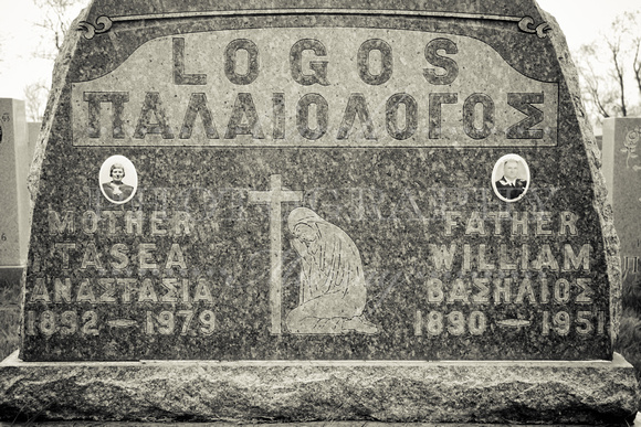 ST. THEODOSIUS CEMETERY / LOGOSObituary published in the Cleveland Plain Dealer on 9/3/1979:TASEA LOGOS, age 87, beloved wife of the late William, dear mother of Anthula Hellios and Gus, grandmother o