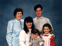 And here's another shot of Diane with her son Tom, daughter Wendy and grandchildren Cameron and Ashley.  This one was taken in 1991.