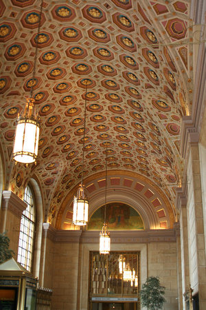 We met in the portico of the Terminal Tower.  You've gotta love that ceiling!