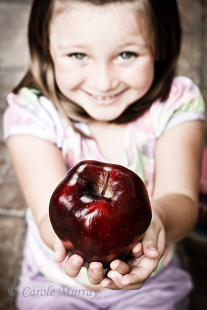 Daily Photo Girl Apple Back to School Portrait
