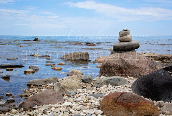 Rock Cairn, Lake Huron, Presque Isle, Michigan