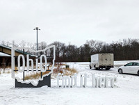 Rest stop, and we're still in the snow.  (Turtlecreek Township, Ohio)