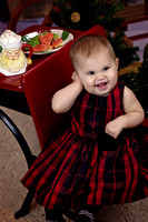 Toddler One Year Old Girl Christmas Portrait