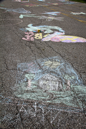 The Parma Area Fine Arts Council Sidewalk Chalk Drawing Event 2013