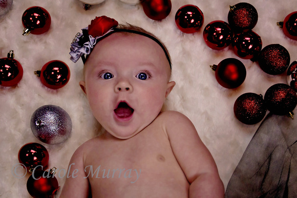 Baby's First Christmas Portrait Girl