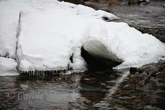 Winter Water Creek Frozen