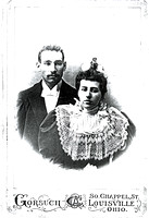 Albert J. Amelia Momey Rebillot Wedding Portrait Stark County Ohio