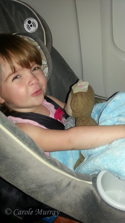 Coraline's first plane ride!
