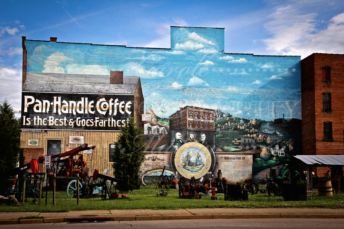 WEST VIRGINIA:  Pan Handle Coffee Mural, Parkersburg