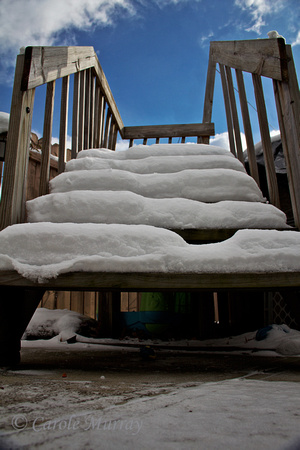 Snow Covered Steps Deck