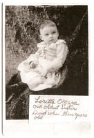 Loretta O'Mara, daughter of Mary McCartney and John O'Mara  (1886 - 1889)