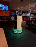 Our meal was delivered to the table by a robot!